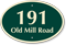 Custom House Number Street Name Address Oval Sign