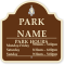 Custom Designer Campground And Park Hours Sign