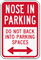 Do Not Back Into Parking Spaces Sign