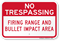 Firing Range And Bullet Impact Area Sign