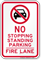 No Parking Or Stopping, Fire Lane Sign