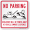 No Parking Violators Will Be Towed Away Sign