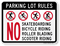 Parking Lot Rules No Skateboarding Bicycle Riding Sign