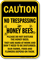 No Trespassing Honey Bees Yard Sign