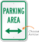 Parking Area Sign with Arrow