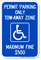 Permit Parking Only Tow Zone Sign