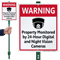 Property Monitored By Night Vision Cameras Sign