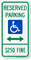 Reserved Parking Placard Handicapped Sign