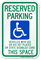 Reserved Parking Disable Vet Plates Sign