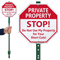 Stop Private Property LawnBoss Sign