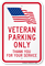 Veteran Parking Only Sign