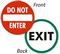 Do Not Enter Exit Door Decals