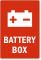 Battery Box Label With Symbol