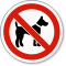 No Dog Allowed ISO Prohibition Safety Symbol Label