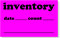 Inventory Count Label