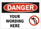 Custom OSHA Danger Non-Potable Water Sign