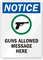 Custom Guns Allowed Notice Sign