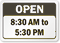 Custom Open Hour Timings Sign