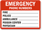 Custom Emergency Sign