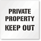 Private Property, Keep Out Floor Stencil