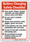 Battery Charging Safety Checklist Sign