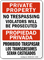 Bilingual Private Property No Trespassing Violators Prosecuted Sign