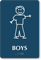 Boys Stick Figure TactileTouch Braille Restroom Sign