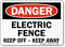 Electric Fence Keep Off Keep Away Sign