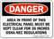 Danger Electrical Panel Clear OSHA Sign