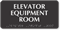 Braille Tactile Touch Elevator Equipment Room Sign