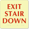 Exit Stair Down Sign