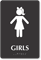 Girls Restroom Braille Sign