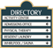 Custom Marquis™ 5-panel wall directory sign with inserts