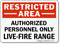 Restricted Area Live-Fire Range Sign