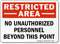 Restricted Area Unauthorized Personnel Sign