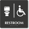 Restroom TactileTouch Braille Sign