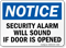 Notice Security Alarm Sound Sign