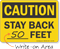Stay Back OSHA Caution Sign