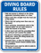 Texas Diving Board Rules Sign