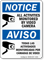 Bilingual Notice/Aviso All Activities Monitored Video Sign