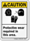 Caution (ANSI) Wear Protective Equipment Sign