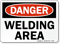Danger Welding Area Sign