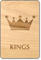 Kings Crown Wooden Restroom Sign