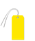 Yellow Tear-Proof Blank Plastic Tags with Wire