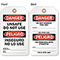 Unsafe Do Not Use Bilingual Safety Danger Tag