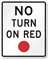 No Turn On Red (Dot) Sign For Traffic