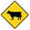 Cattle Symbol - Traffic Sign